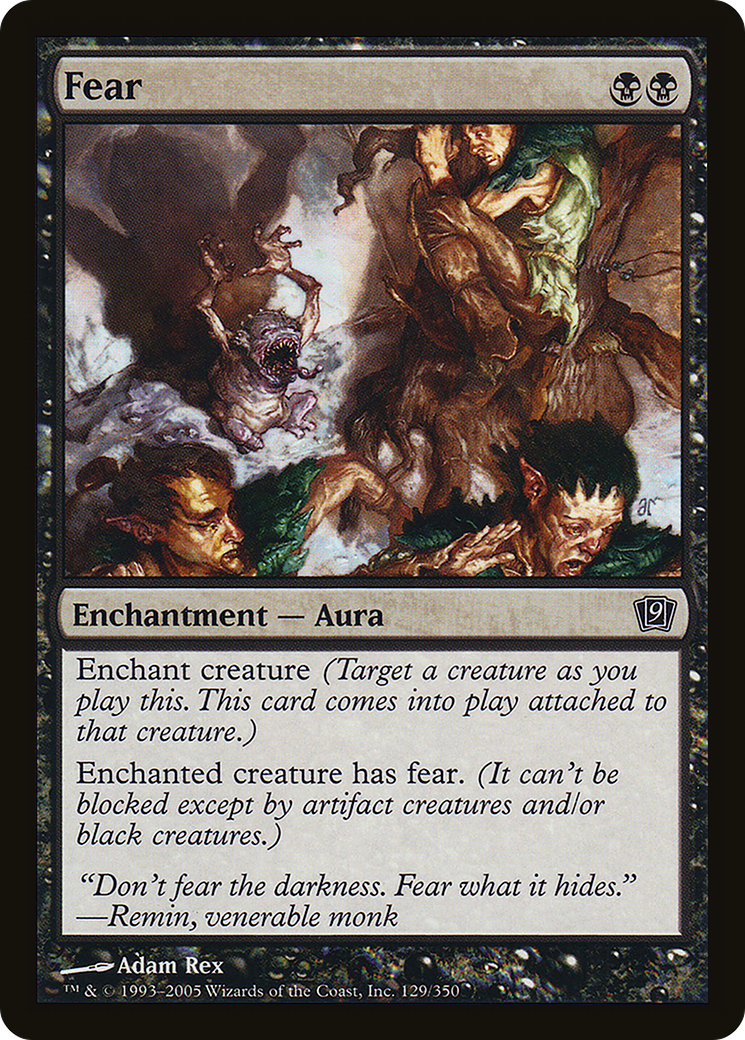 Fear (9ED-129) [9th Edition] Foil MTG Single Wizards of the Coast