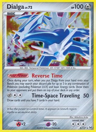 Dialga (5) (/127) Reverse Holofoil [Platinum: Base set] Pokemon Single Pokémon
