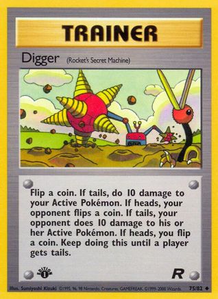 Digger (Rocket's Secret Machine) (75/82) 1st Edition [Vintage: Team Rocket] Pokemon Single Pokémon
