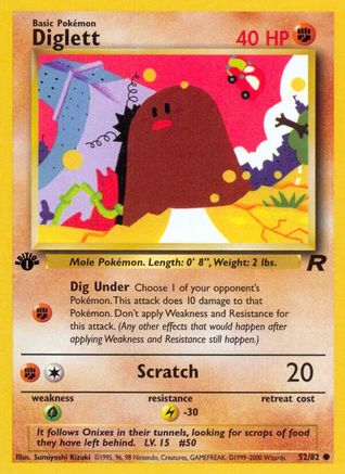 Diglett (52/82) 1st Edition [Vintage: Team Rocket] Pokemon Single Pokémon