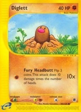 Diglett (106/165) Reverse Holofoil [Vintage: Expedition] Pokemon Single Pokémon