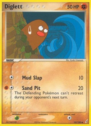 Diglett (50/100) [EX: Crystal Guardians] Pokemon Single Pokémon