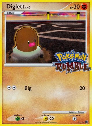 Diglett (/16) [Misc: Rumble] Pokemon Single Pokémon