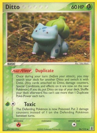 Ditto (Bulbasaur) (36/113) [EX: Delta Species] Pokemon Single Pokémon