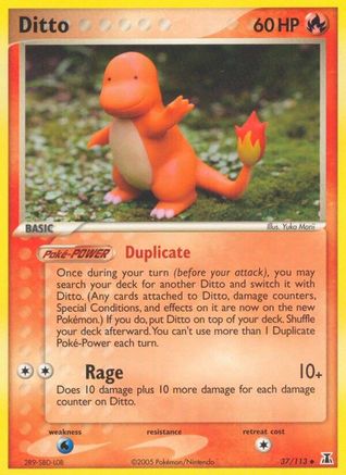 Ditto - 037/113 (Charmander) (37/113) Reverse Holofoil [EX: Delta Species] Pokemon Single Pokémon