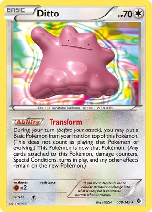 Ditto (/149) Reverse Holofoil [BW: Boundaries Crossed] Pokemon Single Pokémon