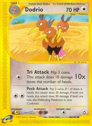 Dodrio (/147) Reverse Holofoil [Vintage: Aquapolis] Pokemon Single Pokémon