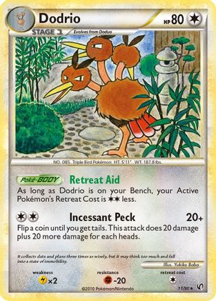 Dodrio (/90) [HGSS: Undaunted] Pokemon Single Pokémon
