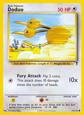 Doduo (71/110) Reverse Holofoil [Vintage: Legendary Collection] Pokemon Single Pokémon