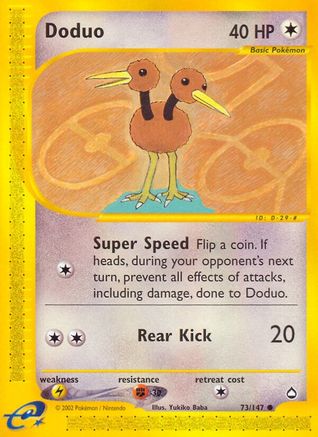 Doduo (73/147) Reverse Holofoil [Vintage: Aquapolis] Pokemon Single Pokémon