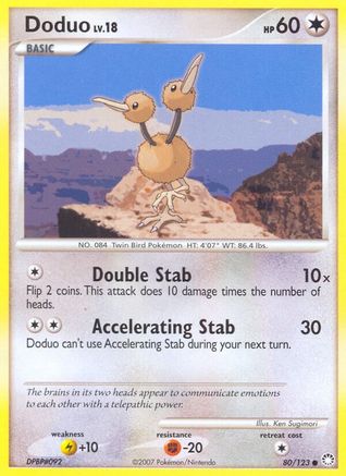 Doduo (/123) Reverse Holofoil [DP: Mysterious Treasures] Pokemon Single Pokémon