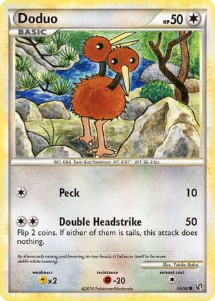 Doduo (/90) Reverse Holofoil [HGSS: Undaunted] Pokemon Single Pokémon
