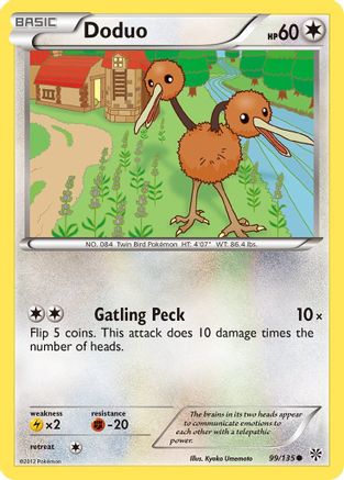 Doduo (/135) Reverse Holofoil [BW: Plasma Storm] Pokemon Single Pokémon
