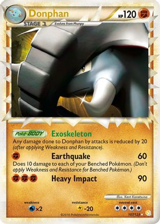 Donphan (Prime) (107/123) Holofoil [HGSS: Base Set] Pokemon Single Pokémon