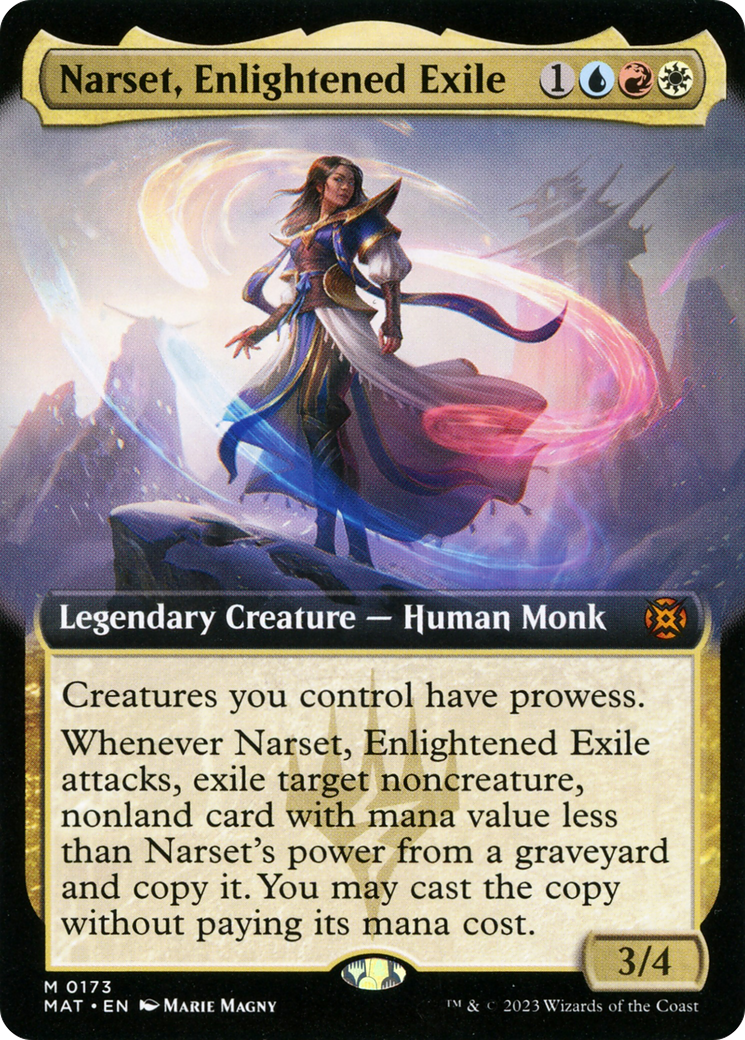 Narset, Enlightened Exile (MAT-173) [March of the Machine: The Aftermath] (Extended Art) MTG Single Wizards of the Coast