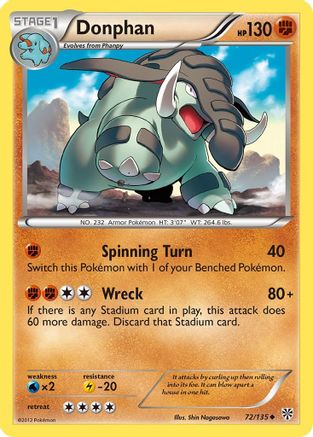 Donphan (/135) [BW: Plasma Storm] Pokemon Single Pokémon