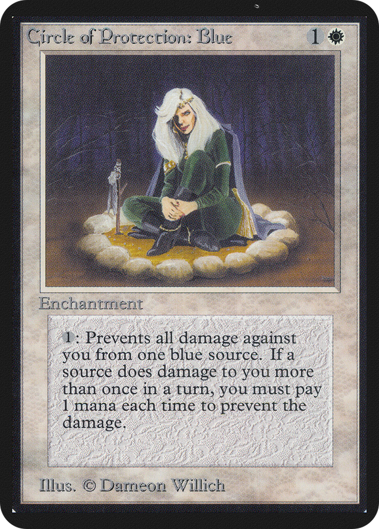 Circle of Protection: Blue (LEA-) [Oldschool] Limited Edition Alpha MTG Single Wizards of the Coast