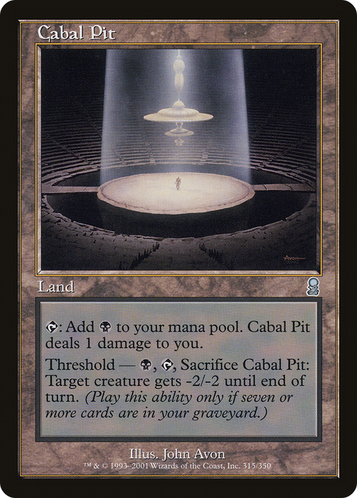 Cabal Pit (ODY-315) [Odyssey] MTG Single Wizards of the Coast