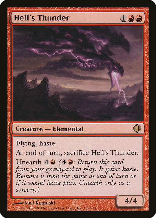 Hell's Thunder (ALA-103) [Shards of Alara] MTG Single Wizards of the Coast