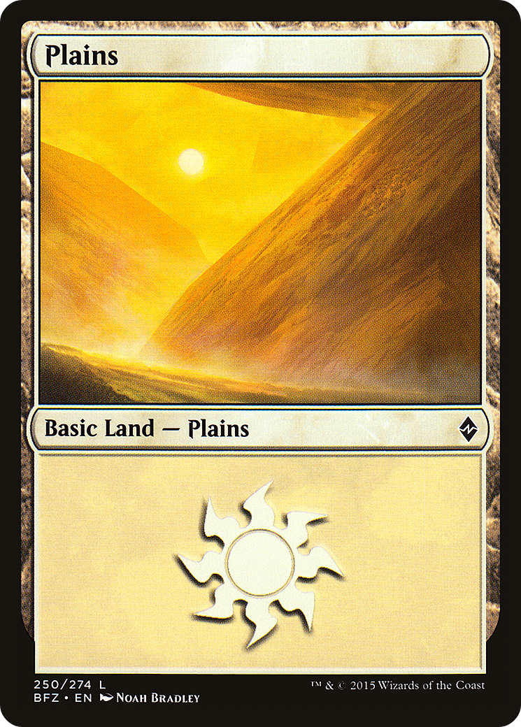 Plains (BFZ-250A) [Battle for Zendikar] MTG Single Wizards of the Coast