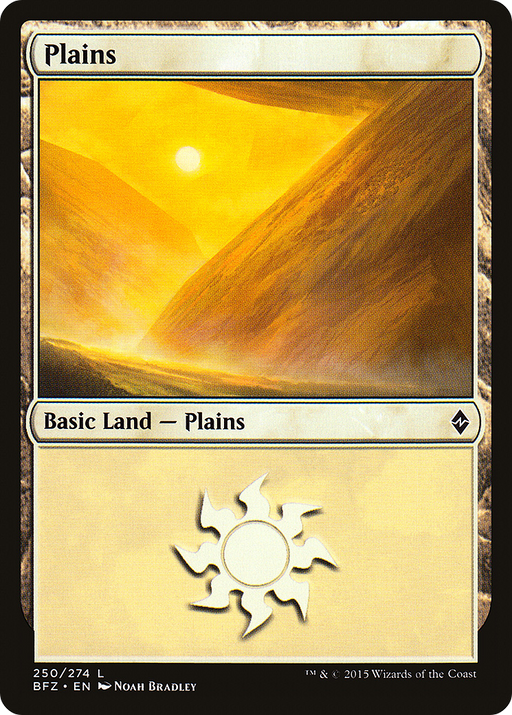 Plains (BFZ-250A) [Battle for Zendikar] MTG Single Wizards of the Coast
