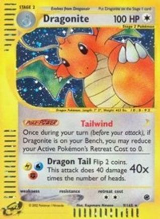 Dragonite (9) (/165) Reverse Holofoil [Vintage: Expedition] Pokemon Single Pokémon