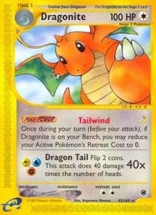 Dragonite (43) (/165) Reverse Holofoil [Vintage: Expedition] Pokemon Single Pokémon