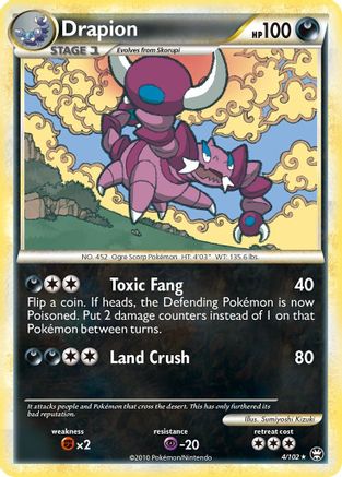 Drapion (4/102) Holofoil [HGSS: Triumphant] Pokemon Single Pokémon