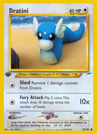Dratini (63/105) 1st Edition [Vintage: Neo Destiny] Pokemon Single Pokémon