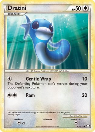 Dratini (62/102) Reverse Holofoil [HGSS: Triumphant] Pokemon Single Pokémon