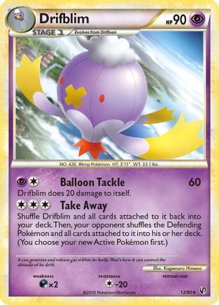 Drifblim (/90) Reverse Holofoil [HGSS: Undaunted] Pokemon Single Pokémon