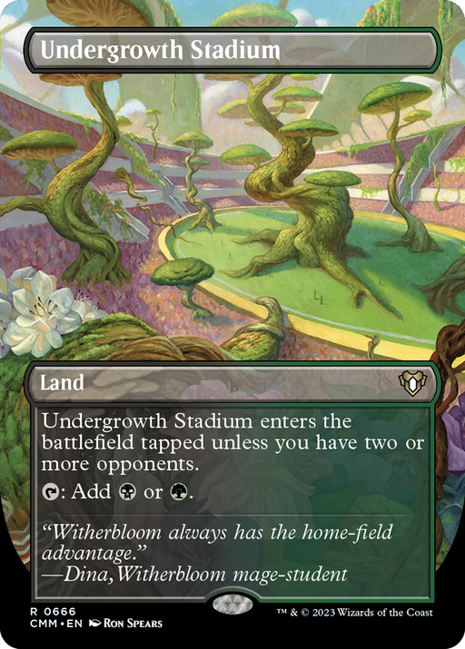 Undergrowth Stadium (CMM-666) [Commander Masters] (Borderless) MTG Single Wizards of the Coast