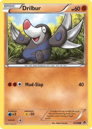 Drilbur (55) (/98) Reverse Holofoil [BW: Emerging Powers] Pokemon Single Pokémon
