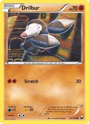 Drilbur (55/108) Reverse Holofoil [BW: Dark Explorers] Pokemon Single Pokémon