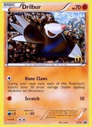 Drilbur - 8/12 (/12) Holofoil [Promos: McDonalds Promos 2012] Pokemon Single Pokémon