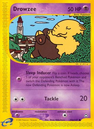 Drowzee (74a) (74a/147) Reverse Holofoil [Vintage: Aquapolis] Pokemon Single Pokémon