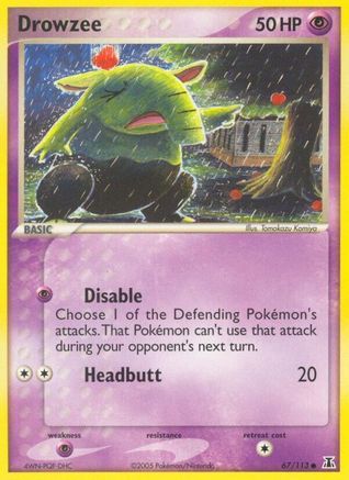 Drowzee (67/113) Reverse Holofoil [EX: Delta Species] Pokemon Single Pokémon
