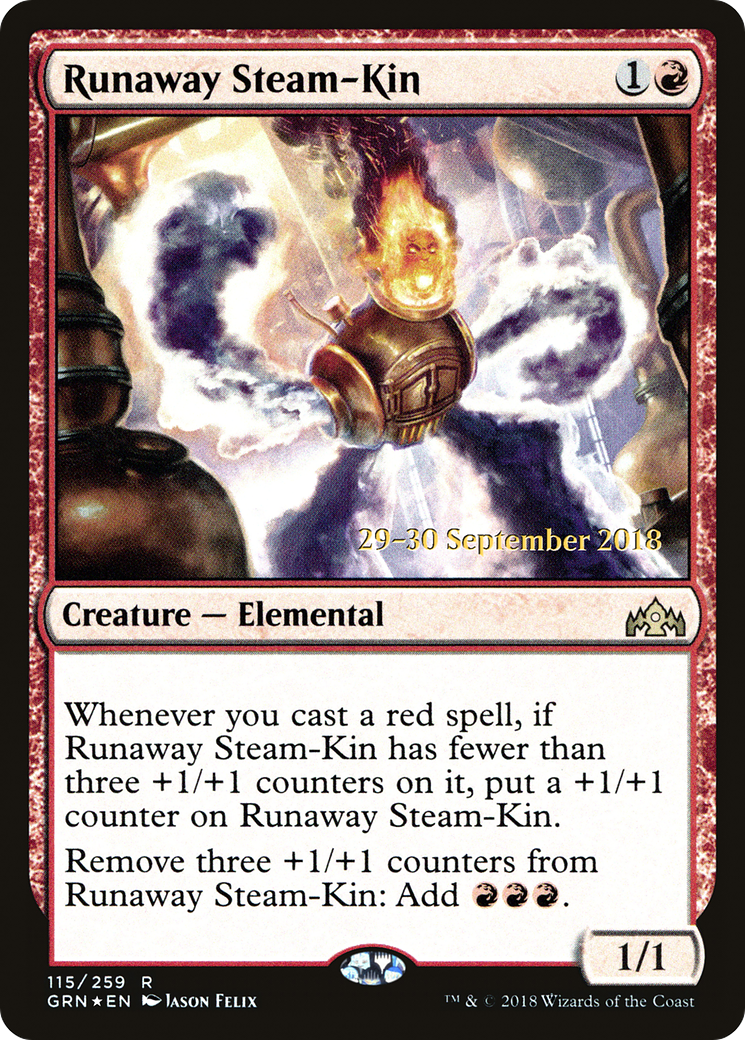 Runaway Steam-Kin (PRE-115) [Guilds of Ravnica Promos] Foil MTG Single Wizards of the Coast