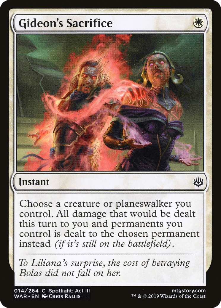 Gideon's Sacrifice (WAR-014) [War of the Spark] Foil MTG Single Wizards of the Coast