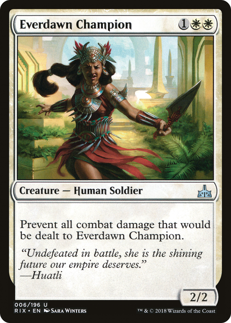 Everdawn Champion (RIX-006) [Rivals of Ixalan] Foil MTG Single Wizards of the Coast