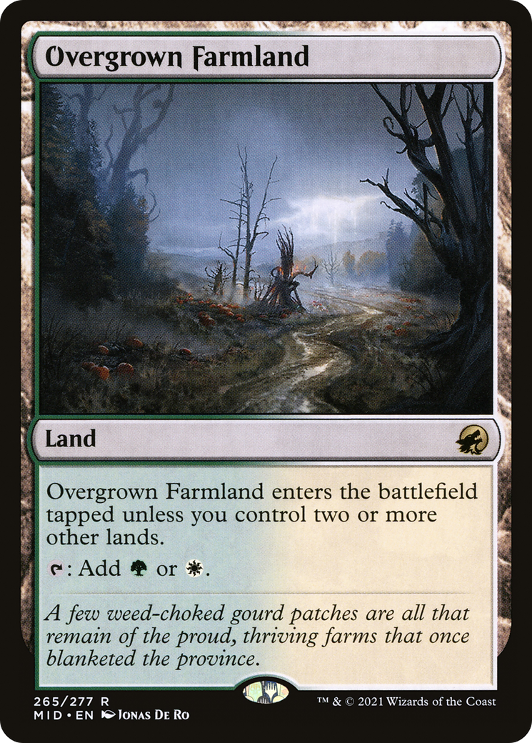 Overgrown Farmland (MID-265) [Innistrad: Midnight Hunt] Foil MTG Single Wizards of the Coast