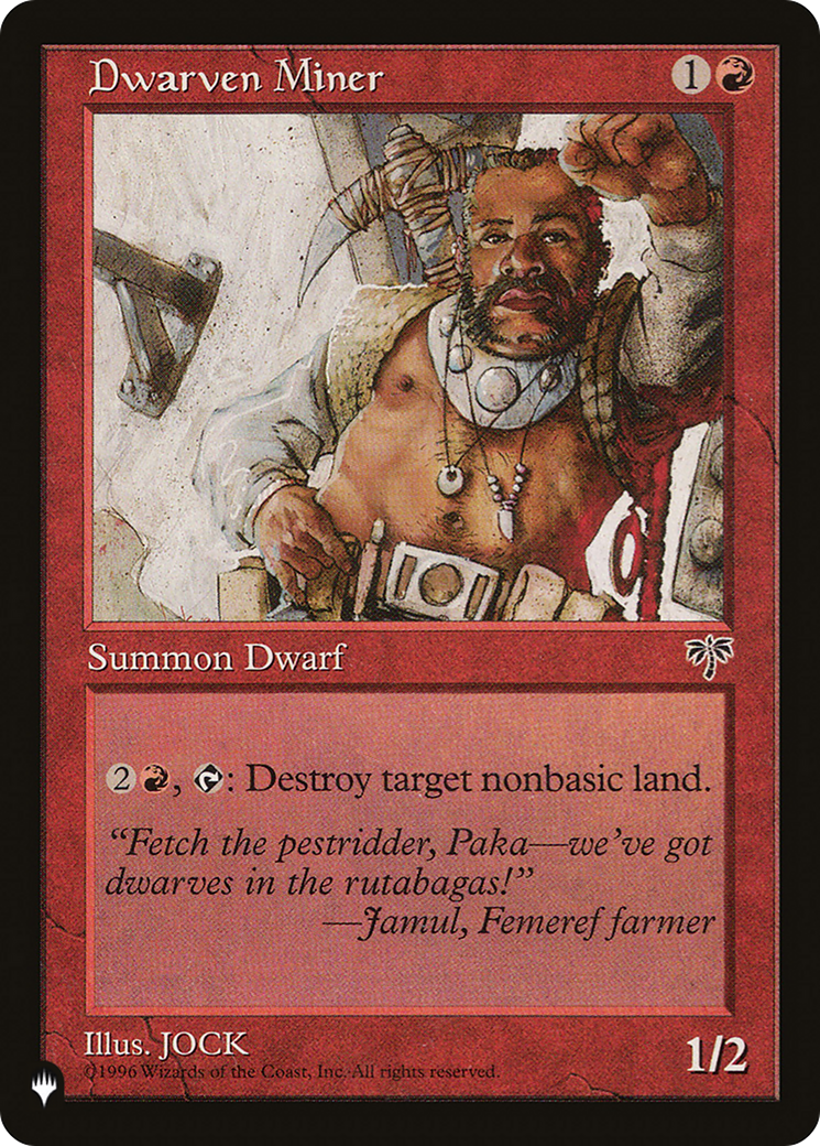 Dwarven Miner (LIST-MIR-169) [Mystery Booster] The List MTG Single Wizards of the Coast