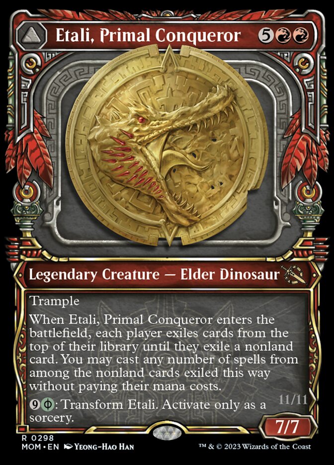 Etali, Primal Conqueror // Etali, Primal Sickness (Showcase Planar Booster Fun) [March of the Machine] MTG Single Magic: The Gathering   