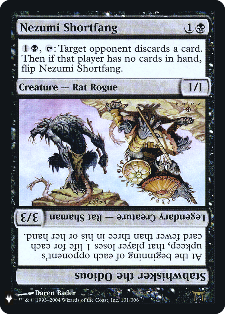 Nezumi Shortfang // Stabwhisker the Odious (LIST-CHK-131) [Mystery Booster] The List Foil MTG Single Wizards of the Coast