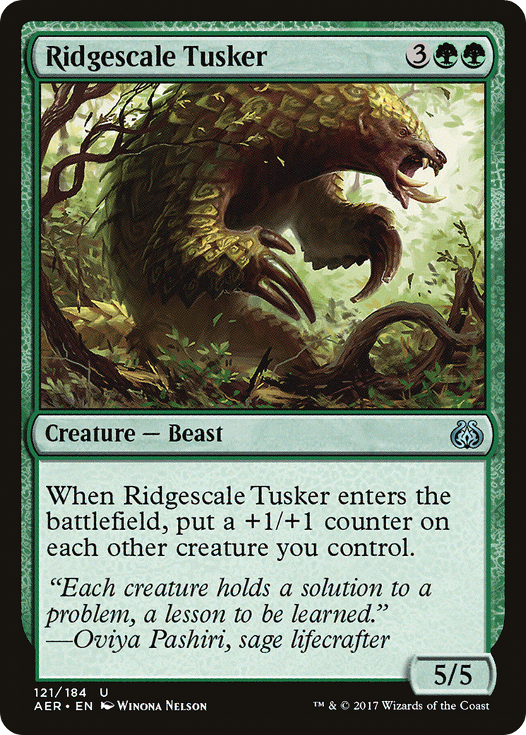 Ridgescale Tusker (AER-121) [Aether Revolt] Foil MTG Single Wizards of the Coast