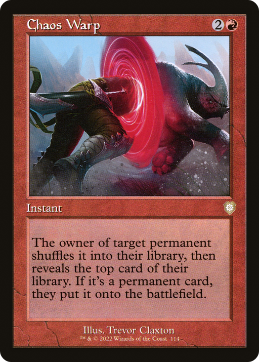 Chaos Warp (BRC-114) [The Brothers' War Commander] MTG Single Wizards of the Coast