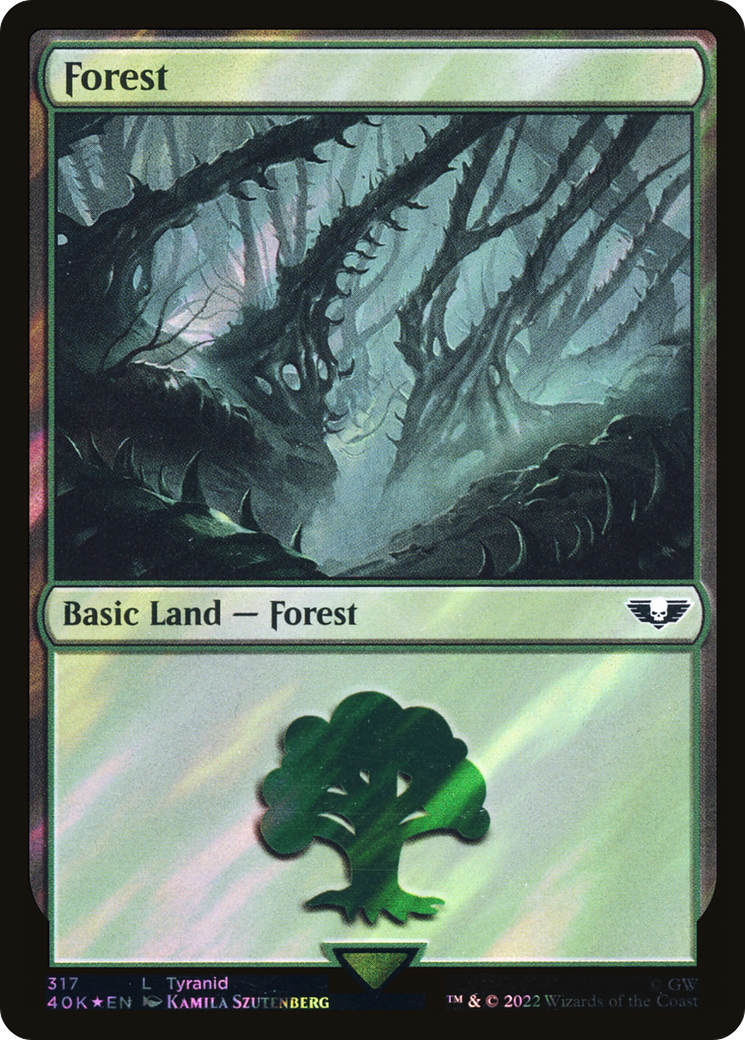 Forest (40K-317★) [Warhammer 40,000 Commander] Foil MTG Single Wizards of the Coast