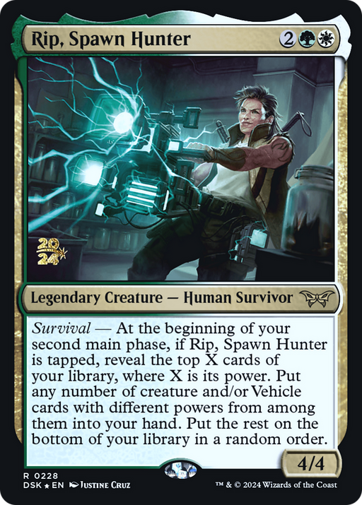 Rip, Spawn Hunter (PRE-228) [Duskmourn: House of Horror Promos] Foil MTG Single Wizards of the Coast