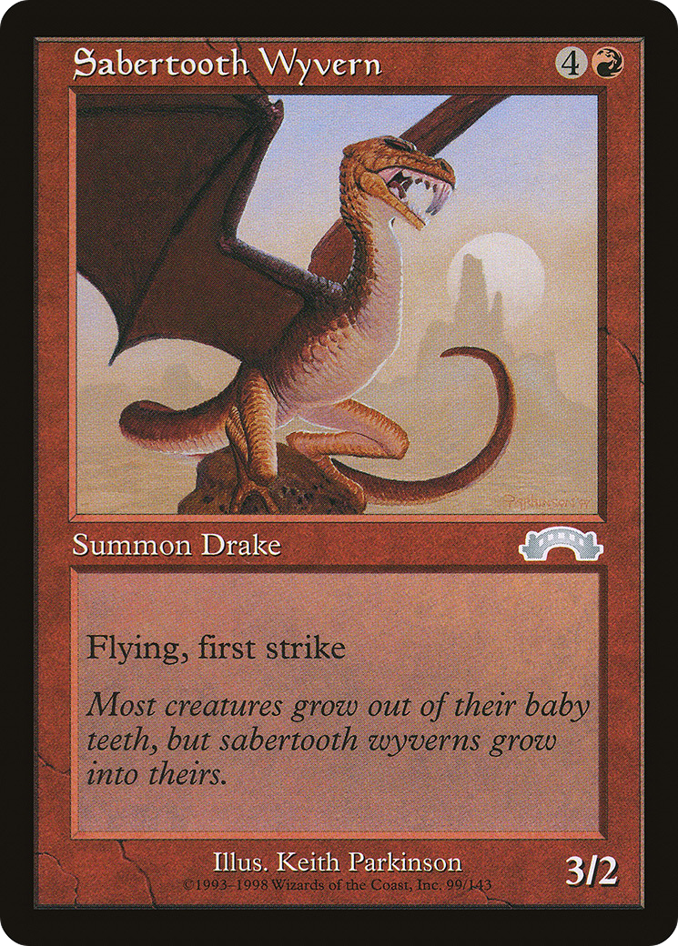 Sabertooth Wyvern (EXO-099) [Exodus] MTG Single Wizards of the Coast