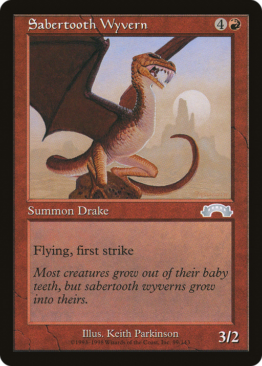 Sabertooth Wyvern (EXO-099) [Exodus] MTG Single Wizards of the Coast